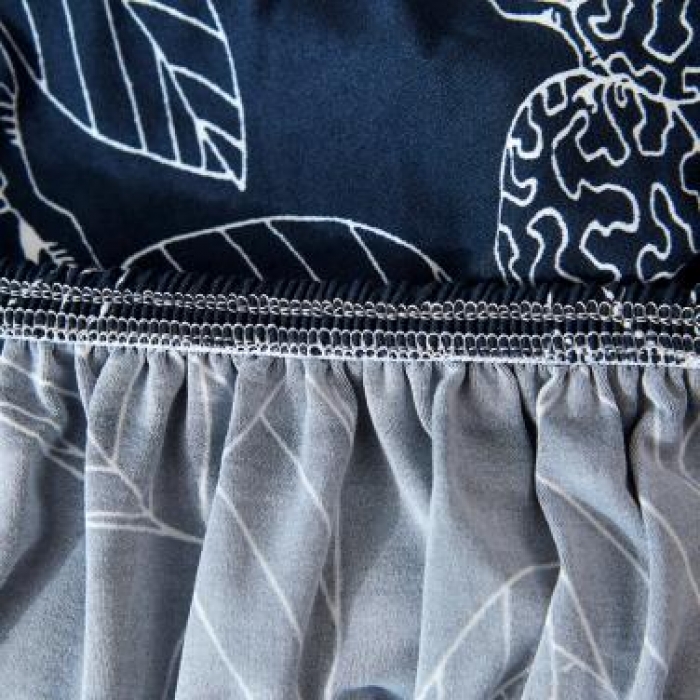 91家纺网 家纺一手货源 找家纺 兴妮雅家纺 2018新款小清新风格沙发套 蓝树叶