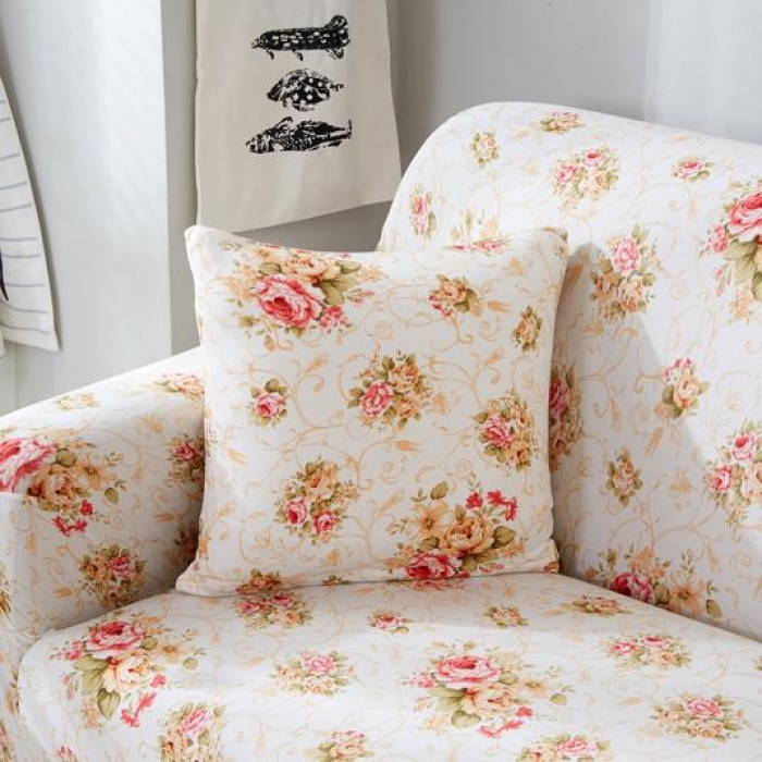 91家纺网 家纺一手货源 找家纺 兴妮雅家纺 2018新款小清新风格沙发套 浪漫满屋