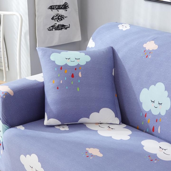 91家纺网 家纺一手货源 找家纺 兴妮雅家纺 2018新款小清新风格沙发套 云朵