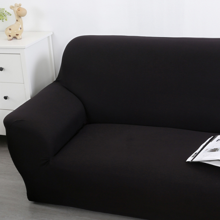 91家纺网 家纺一手货源 找家纺 兴妮雅家纺 2018新款纯色系列沙发套黑色