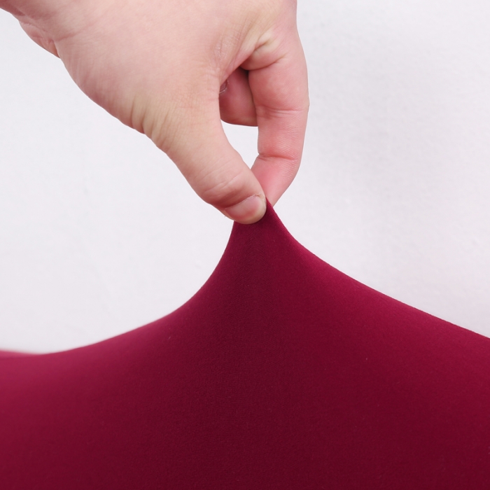 91家纺网 家纺一手货源 找家纺 兴妮雅家纺 2018新款纯色系列沙发套酒红