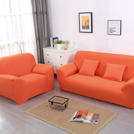兴妮雅家纺 2018新款纯色系列沙发套橘色