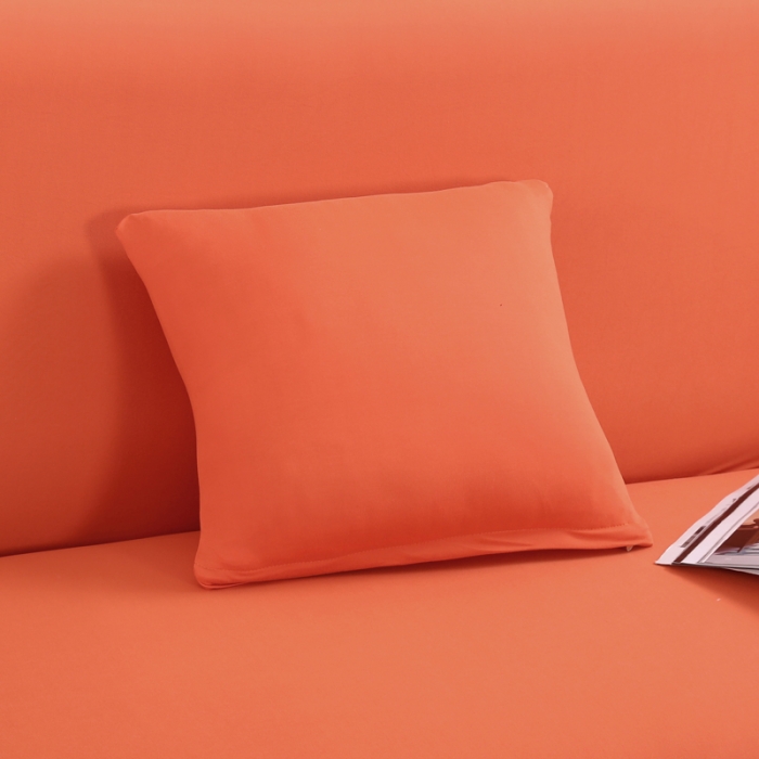 91家纺网 家纺一手货源 找家纺 兴妮雅家纺 2018新款纯色系列沙发套橘色