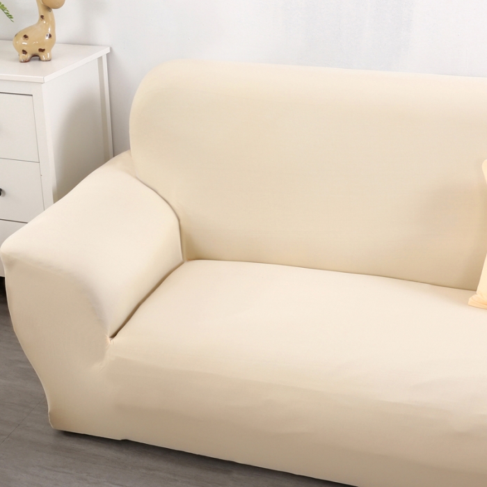 91家纺网 家纺一手货源 找家纺 兴妮雅家纺 2018新款纯色系列沙发套米色