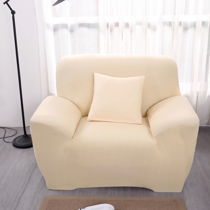 91家纺网 家纺一手货源 找家纺 兴妮雅家纺 2018新款纯色系列沙发套米色