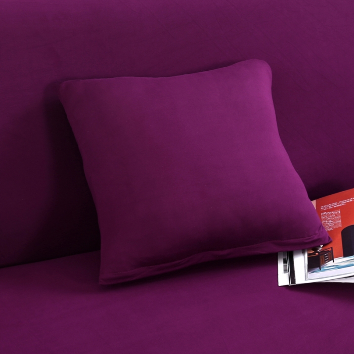 91家纺网 家纺一手货源 找家纺 兴妮雅家纺 2018新款纯色系列沙发套糖果紫