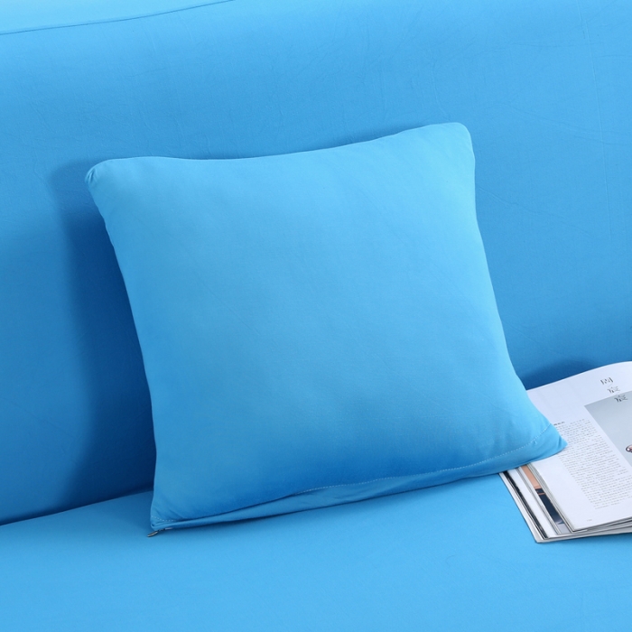 91家纺网 家纺一手货源 找家纺 兴妮雅家纺 2018新款纯色系列沙发套天蓝