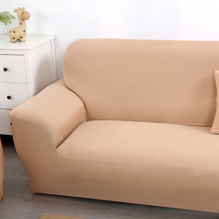 91家纺网 家纺一手货源 找家纺 兴妮雅家纺 2018新款纯色系列沙发套驼色