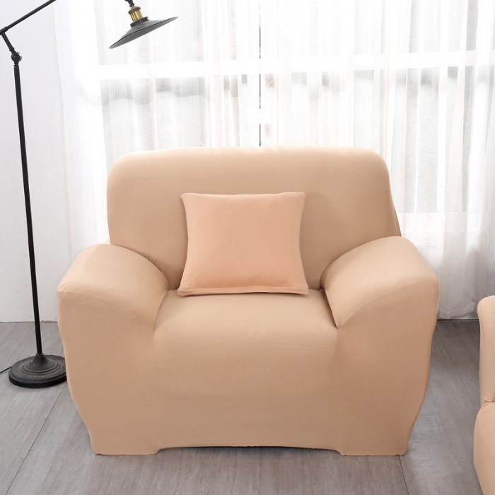 91家纺网 家纺一手货源 找家纺 兴妮雅家纺 2018新款纯色系列沙发套驼色