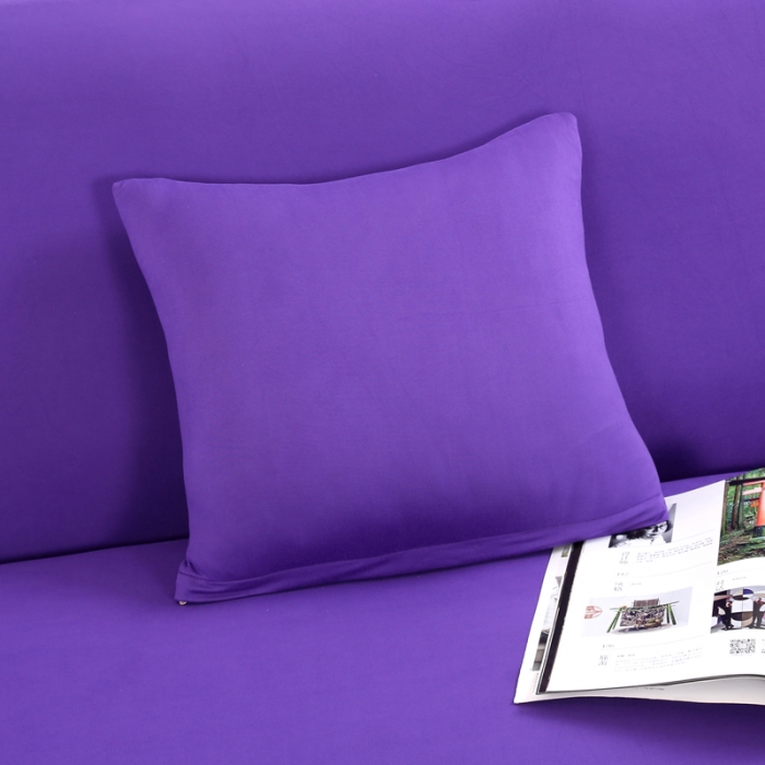 91家纺网 家纺一手货源 找家纺 兴妮雅家纺 2018新款纯色系列沙发套紫色