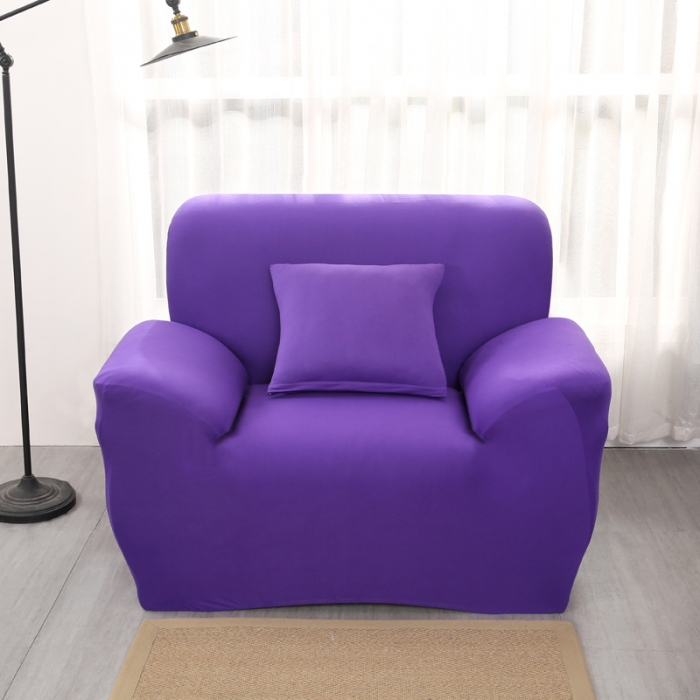 91家纺网 家纺一手货源 找家纺 兴妮雅家纺 2018新款纯色系列沙发套紫色