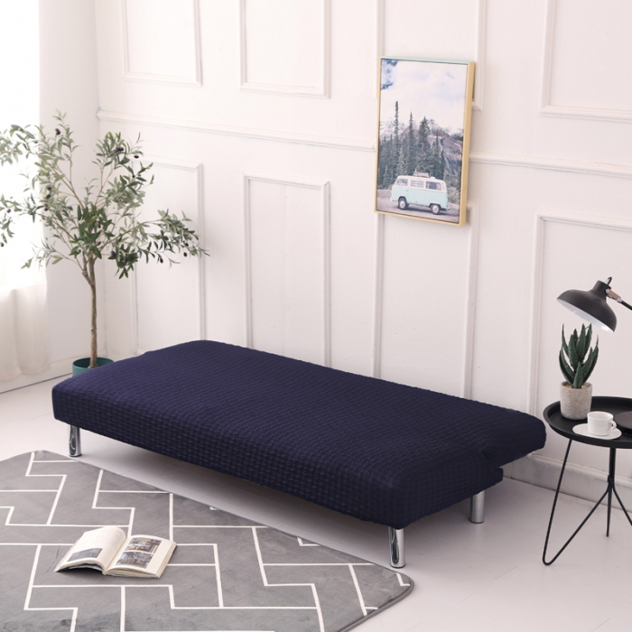 91家纺网 家纺一手货源 找家纺 兴妮雅家纺 2020新款提花牛奶丝沙发床 藏蓝