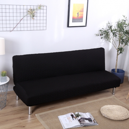 兴妮雅家纺 2020新款提花牛奶丝沙发床 黑色