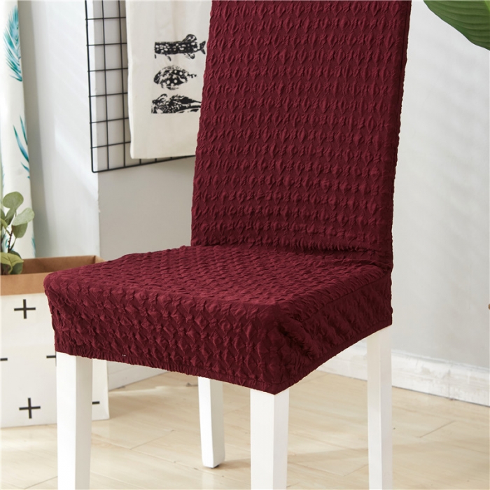 91家纺网 家纺一手货源 找家纺 兴妮雅家纺 2020新款提花牛奶丝椅子套 酒红色