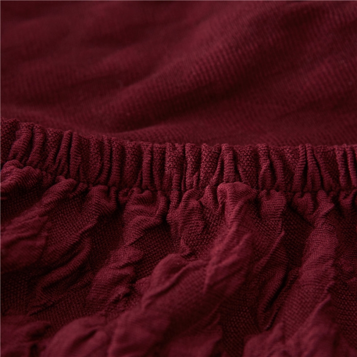 91家纺网 家纺一手货源 找家纺 兴妮雅家纺 2020新款提花牛奶丝椅子套 酒红色