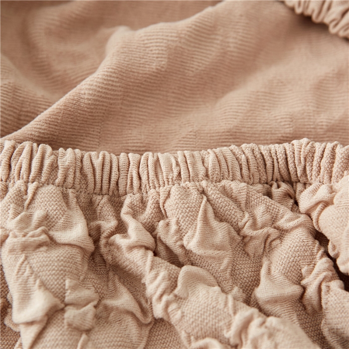 91家纺网 家纺一手货源 找家纺 兴妮雅家纺 2020新款提花牛奶丝椅子套 米色