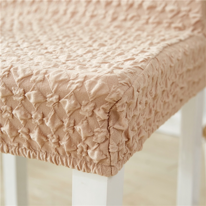 91家纺网 家纺一手货源 找家纺 兴妮雅家纺 2020新款提花牛奶丝椅子套 米色