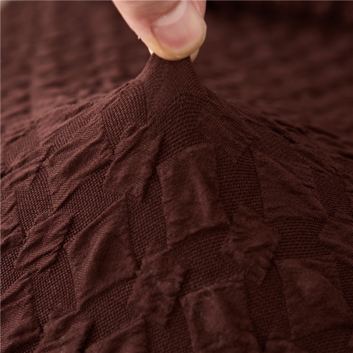 91家纺网 家纺一手货源 找家纺 兴妮雅家纺 2020新款提花牛奶丝椅子套 咖啡色