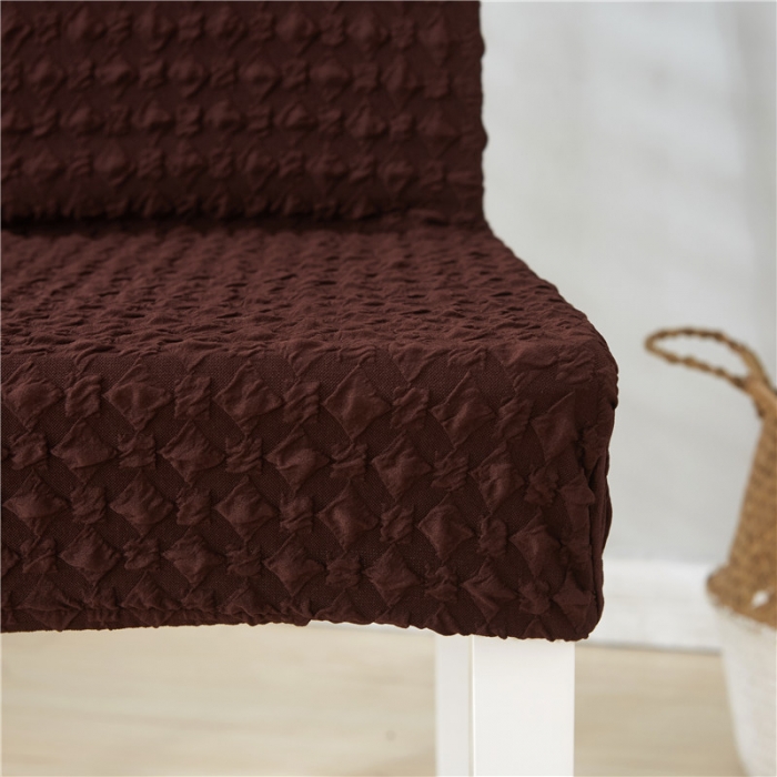 91家纺网 家纺一手货源 找家纺 兴妮雅家纺 2020新款提花牛奶丝椅子套 咖啡色