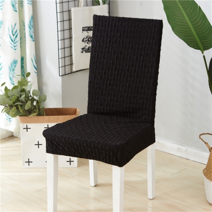 兴妮雅家纺 2020新款提花牛奶丝椅子套 黑色