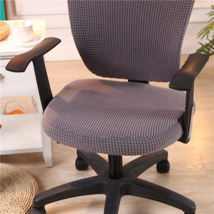 91家纺网 家纺一手货源 找家纺 兴妮雅  2020新款厚款分体椅套 玉米绒灰色