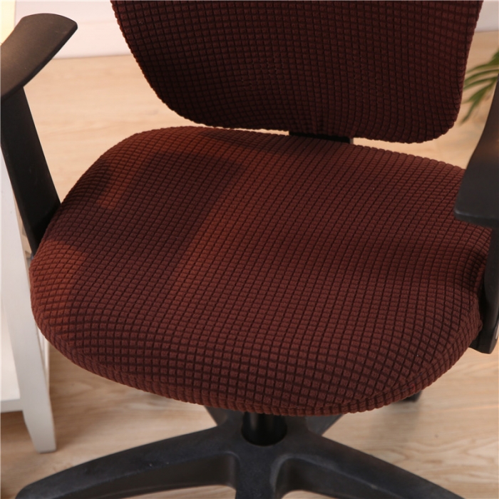 91家纺网 家纺一手货源 找家纺 兴妮雅  2020新款厚款分体椅套 玉米绒咖啡