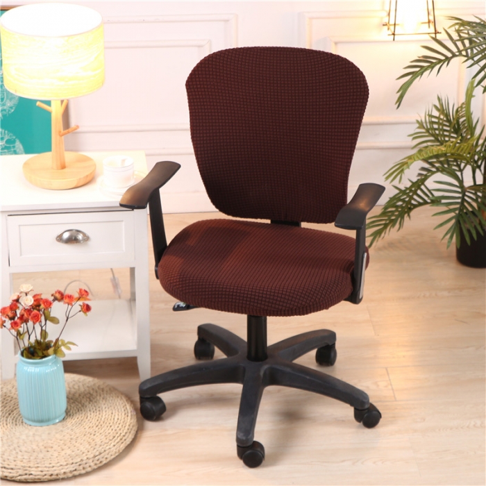 91家纺网 家纺一手货源 找家纺 兴妮雅  2020新款厚款分体椅套 玉米绒咖啡