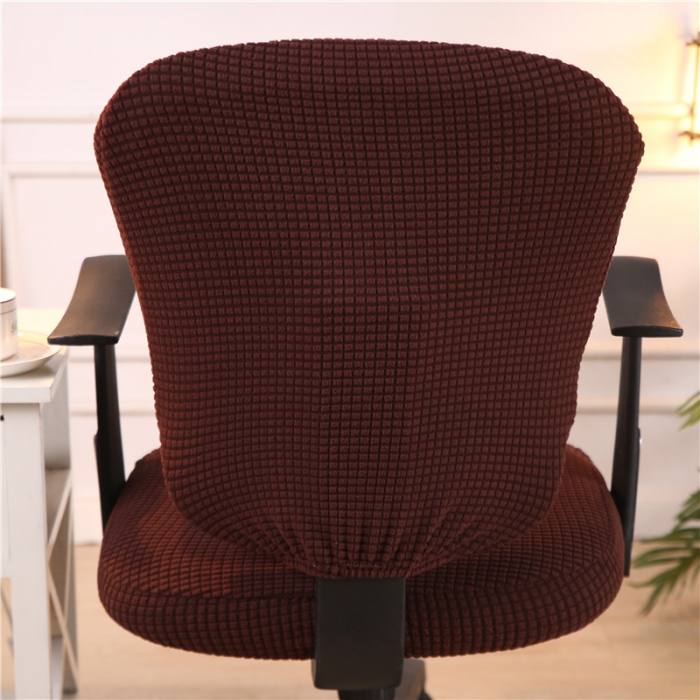 91家纺网 家纺一手货源 找家纺 兴妮雅  2020新款厚款分体椅套 玉米绒咖啡