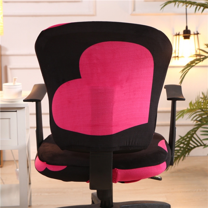 91家纺网 家纺一手货源 找家纺 兴妮雅  2020新款厚款分体椅套 绒布款爱心