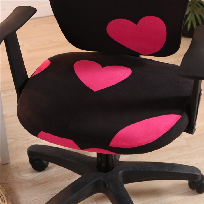 91家纺网 家纺一手货源 找家纺 兴妮雅  2020新款厚款分体椅套 绒布款爱心
