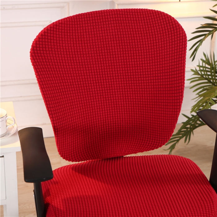 91家纺网 家纺一手货源 找家纺 兴妮雅  2020新款厚款分体椅套 玉米绒大红