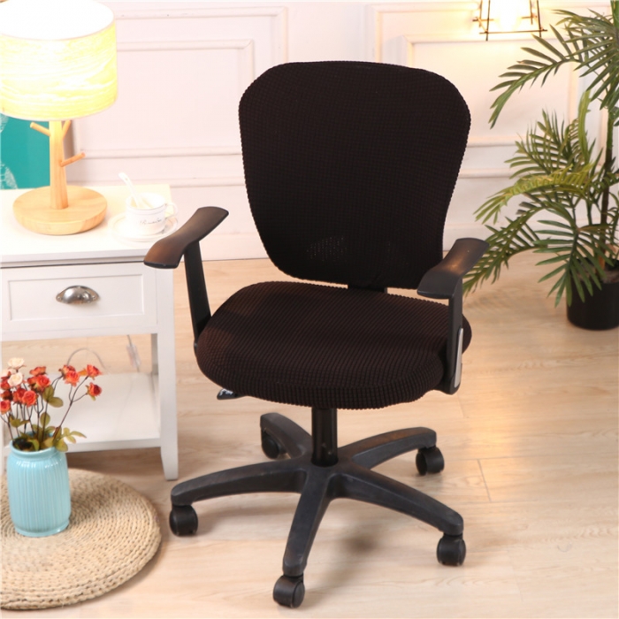 91家纺网 家纺一手货源 找家纺 兴妮雅  2020新款厚款分体椅套 玉米绒黑