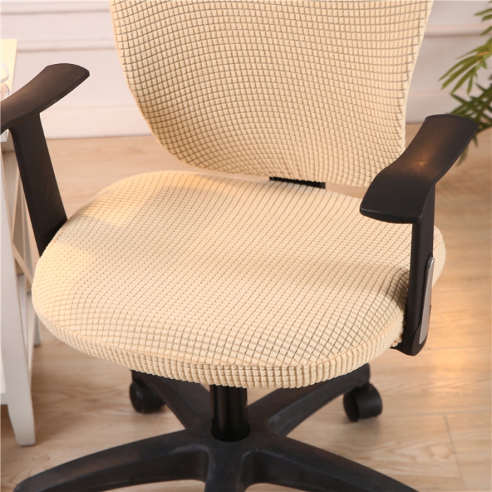 91家纺网 家纺一手货源 找家纺 兴妮雅  2020新款厚款分体椅套 玉米绒米色