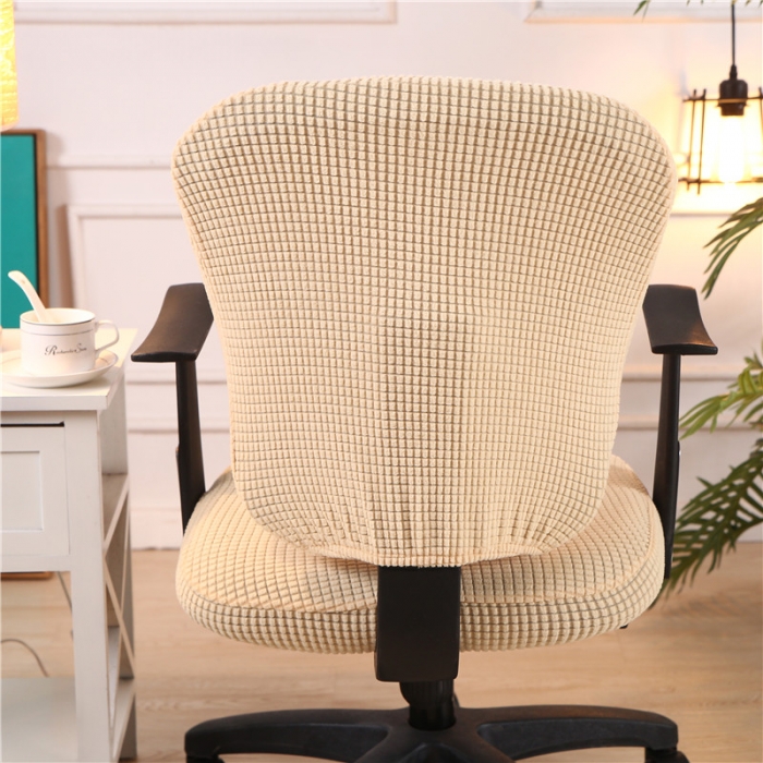 91家纺网 家纺一手货源 找家纺 兴妮雅  2020新款厚款分体椅套 玉米绒米色