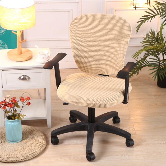 91家纺网 家纺一手货源 找家纺 兴妮雅  2020新款厚款分体椅套 玉米绒米色