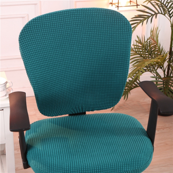 91家纺网 家纺一手货源 找家纺 兴妮雅  2020新款厚款分体椅套 玉米绒墨绿