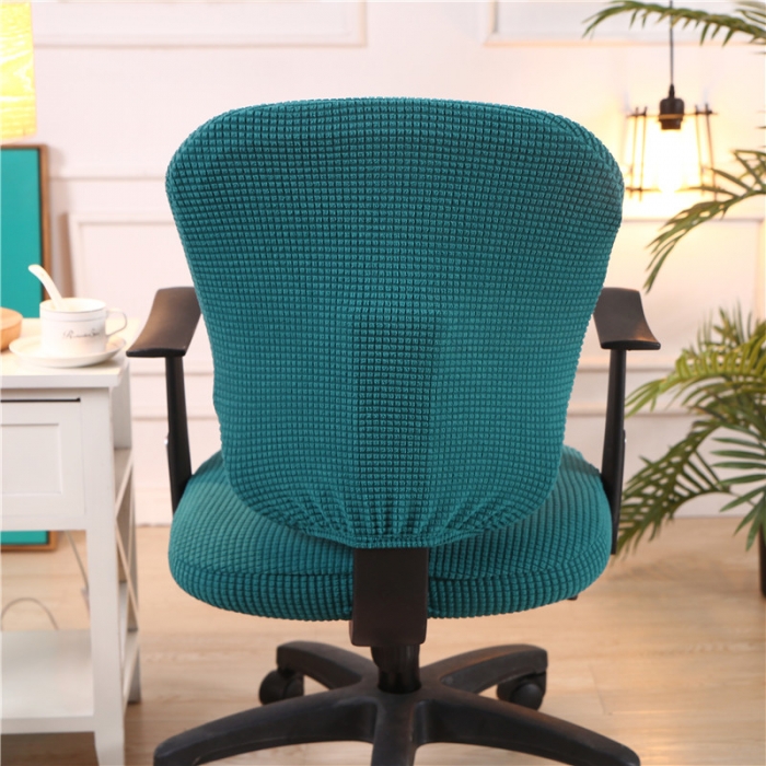 91家纺网 家纺一手货源 找家纺 兴妮雅  2020新款厚款分体椅套 玉米绒墨绿