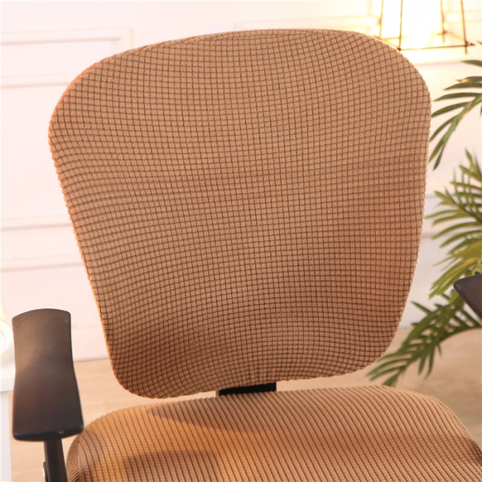 91家纺网 家纺一手货源 找家纺 兴妮雅  2020新款厚款分体椅套 玉米绒驼色