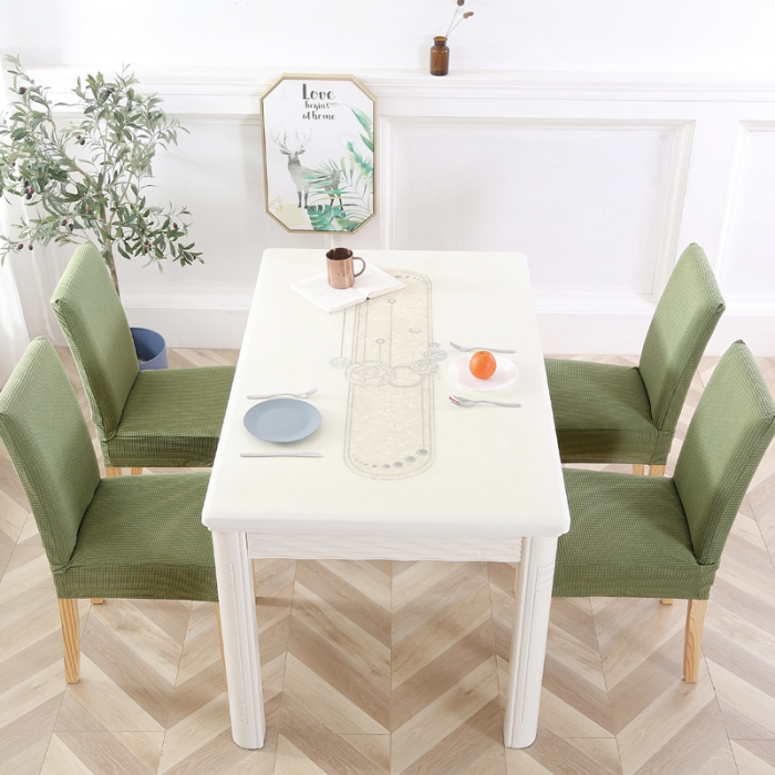 91家纺网 家纺一手货源 找家纺 兴妮雅家纺 2020新款华夫格椅子套系列 豆绿