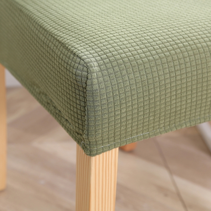 91家纺网 家纺一手货源 找家纺 兴妮雅家纺 2020新款华夫格椅子套系列 豆绿