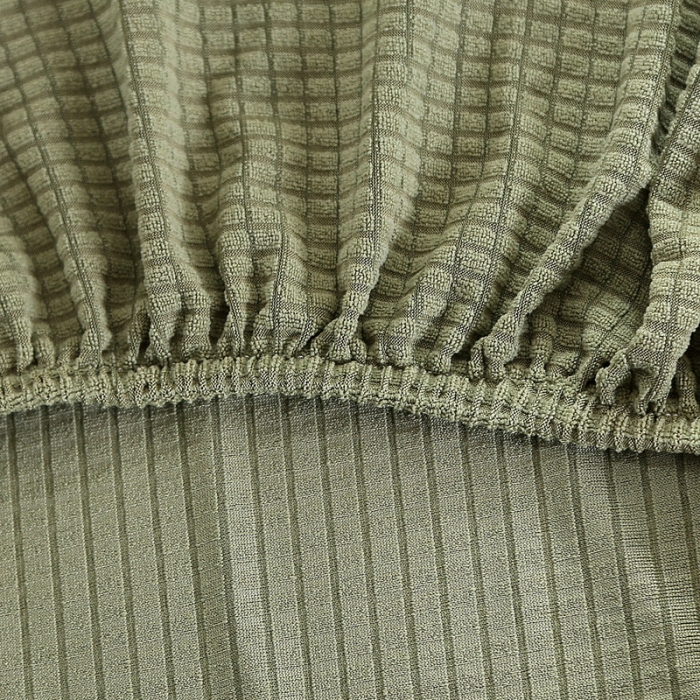 91家纺网 家纺一手货源 找家纺 兴妮雅家纺 2020新款华夫格椅子套系列 豆绿