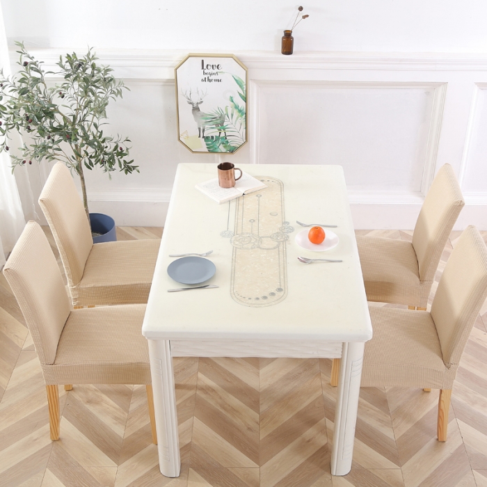 91家纺网 家纺一手货源 找家纺 兴妮雅家纺 2020新款华夫格椅子套系列 米色