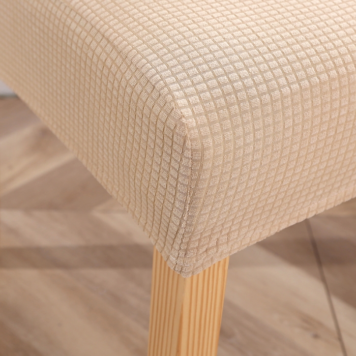 91家纺网 家纺一手货源 找家纺 兴妮雅家纺 2020新款华夫格椅子套系列 米色