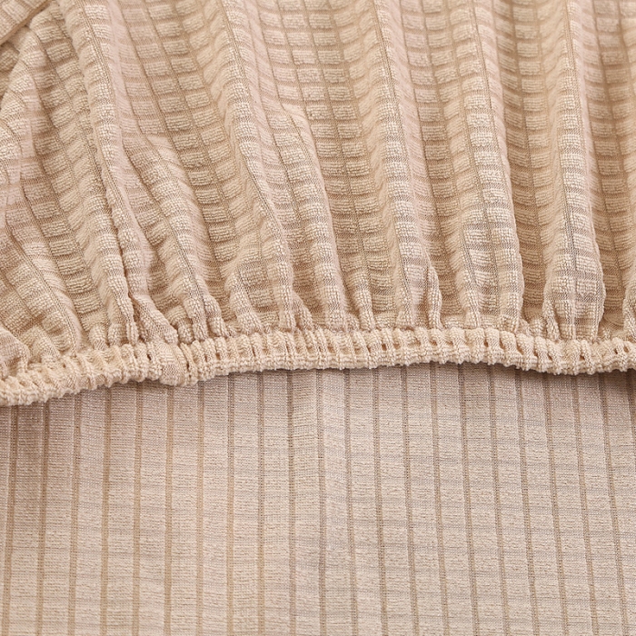 91家纺网 家纺一手货源 找家纺 兴妮雅家纺 2020新款华夫格椅子套系列 米色