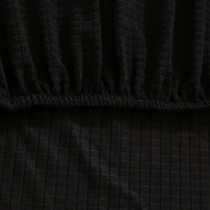 91家纺网 家纺一手货源 找家纺 兴妮雅家纺 2020新款华夫格椅子套系列 黑色