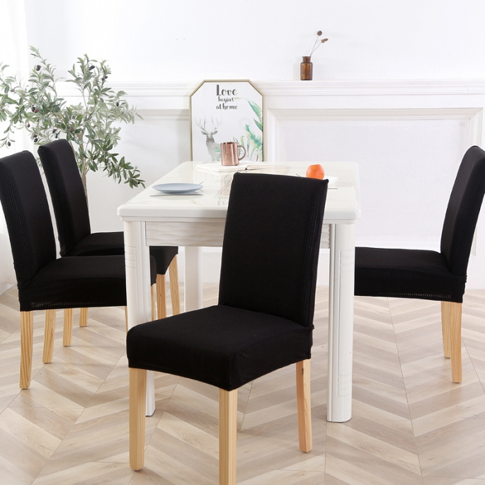 91家纺网 家纺一手货源 找家纺 兴妮雅家纺 2020新款华夫格椅子套系列 黑色