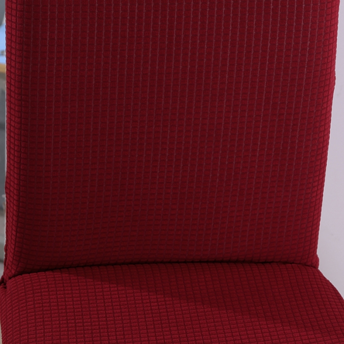 91家纺网 家纺一手货源 找家纺 兴妮雅家纺 2020新款华夫格椅子套系列 酒红