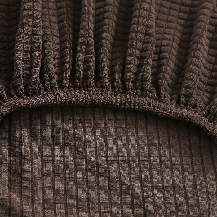 91家纺网 家纺一手货源 找家纺 兴妮雅家纺 2020新款华夫格椅子套系列 浅咖啡