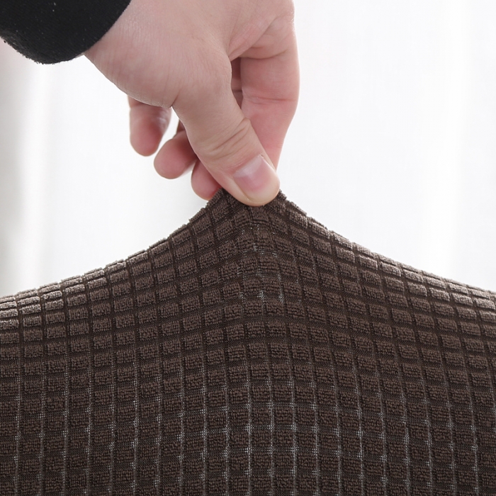 91家纺网 家纺一手货源 找家纺 兴妮雅家纺 2020新款华夫格椅子套系列 浅咖啡