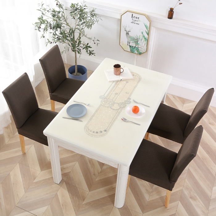 91家纺网 家纺一手货源 找家纺 兴妮雅家纺 2020新款华夫格椅子套系列 浅咖啡